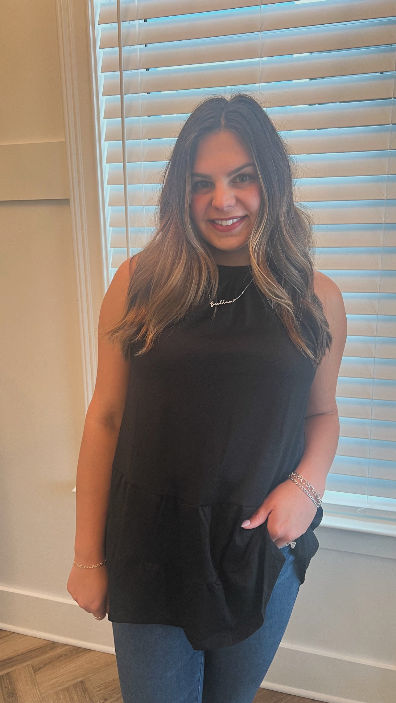 Black Tie Back Tank