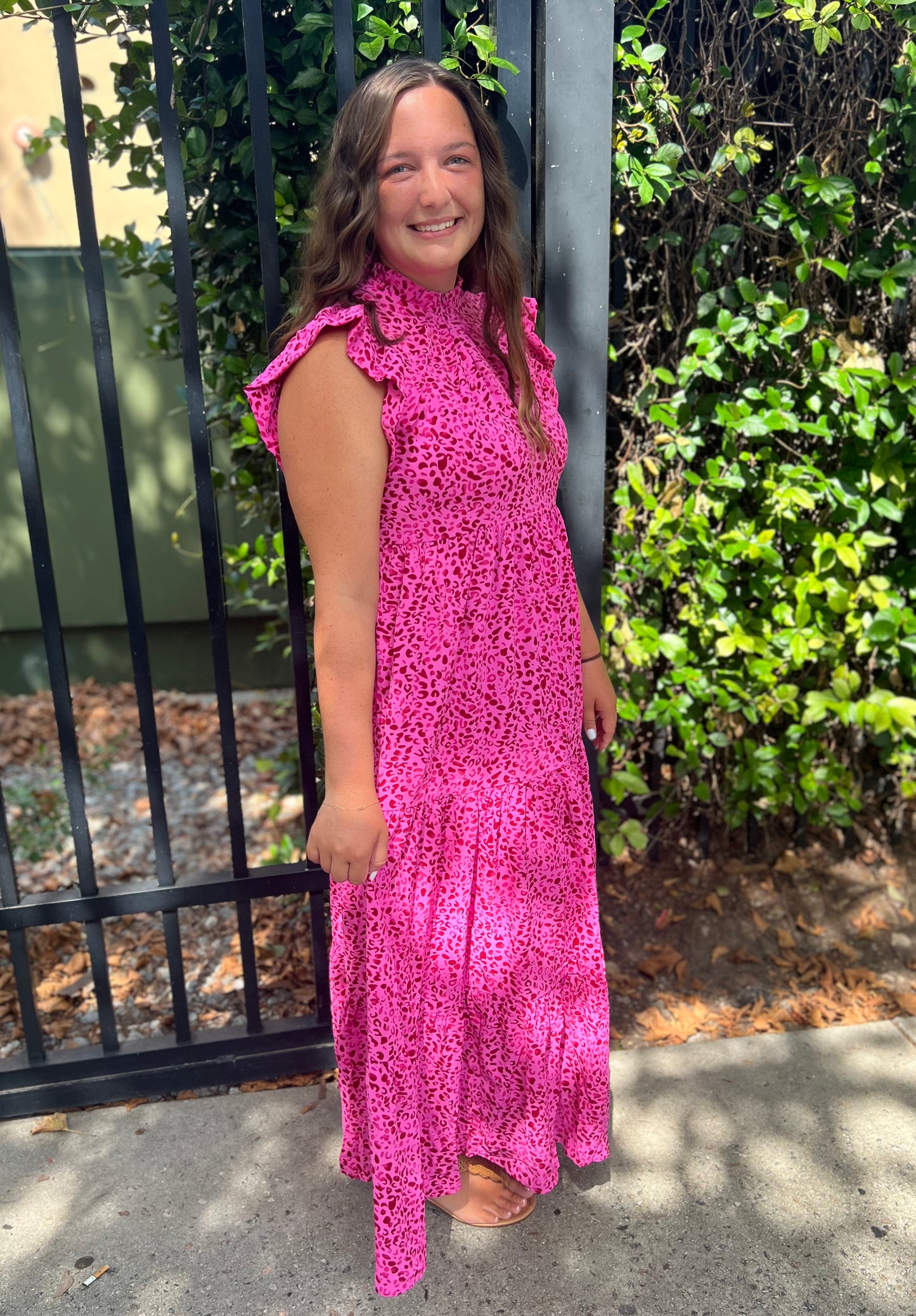 Pink Cheetah Print Maxi