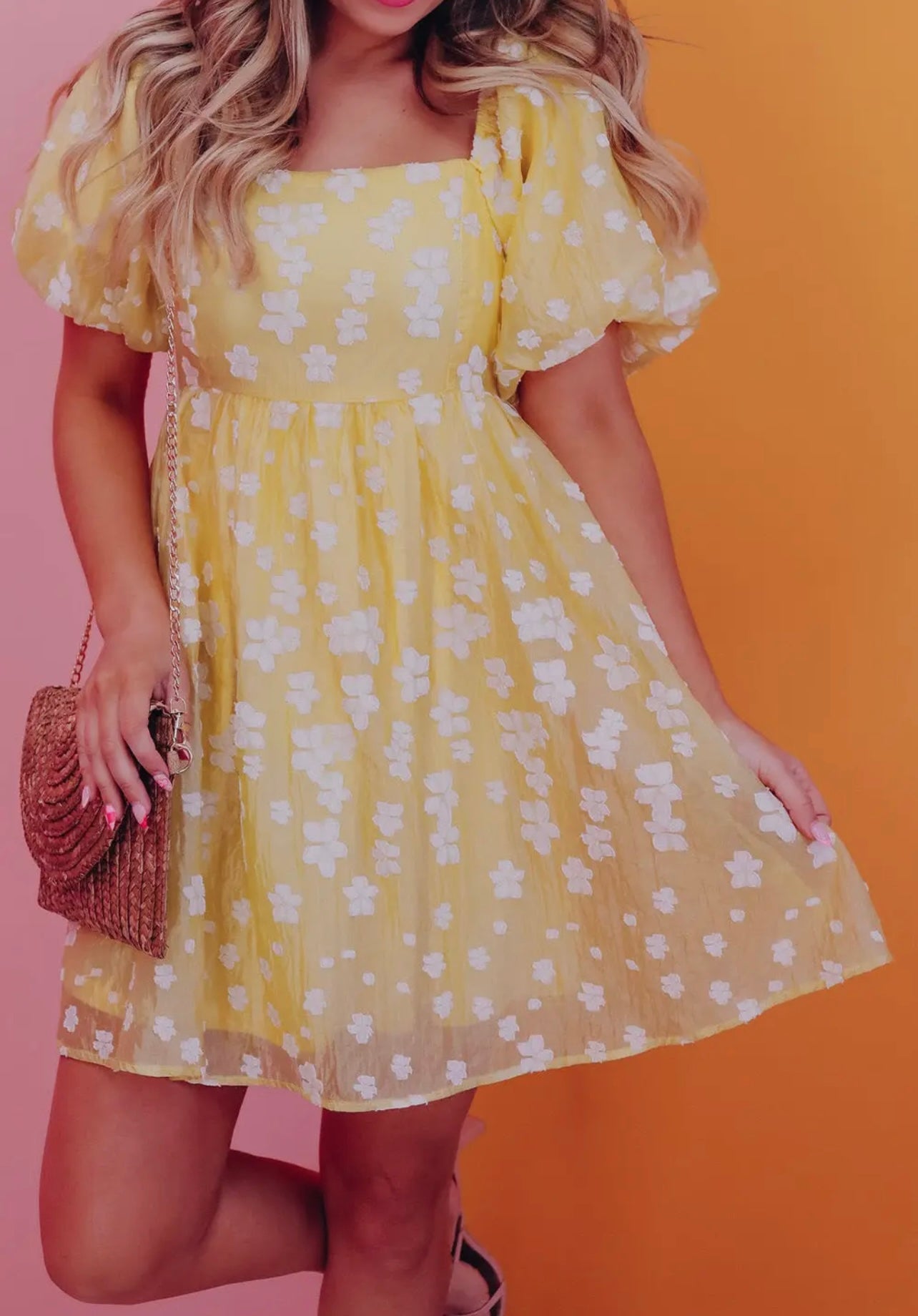 Yellow Floral Dress