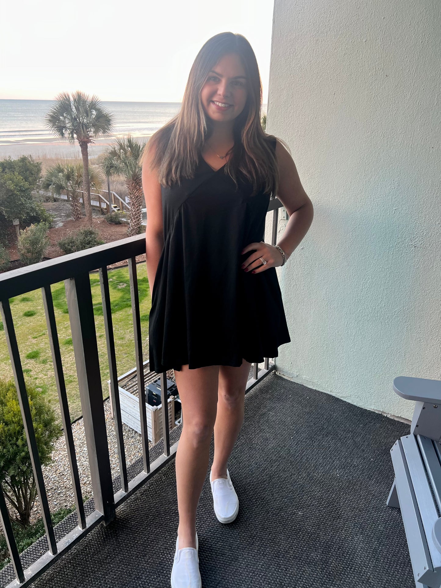 Summer Casual V Neck Sleeveless Mini Dress