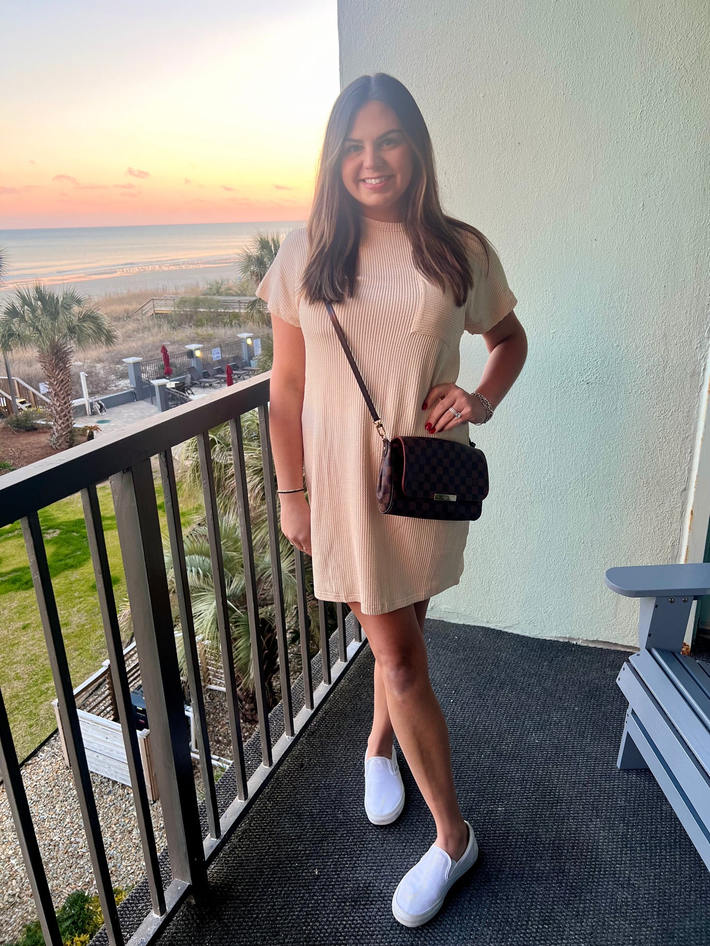 Ivory Crewneck Dress