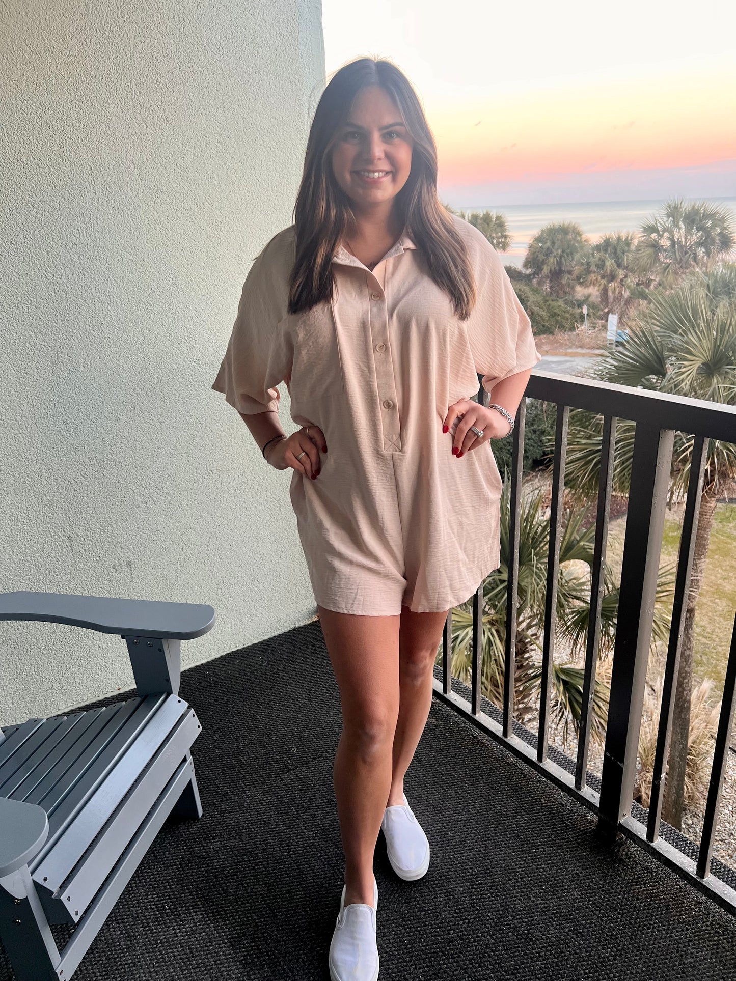 Taupe Romper