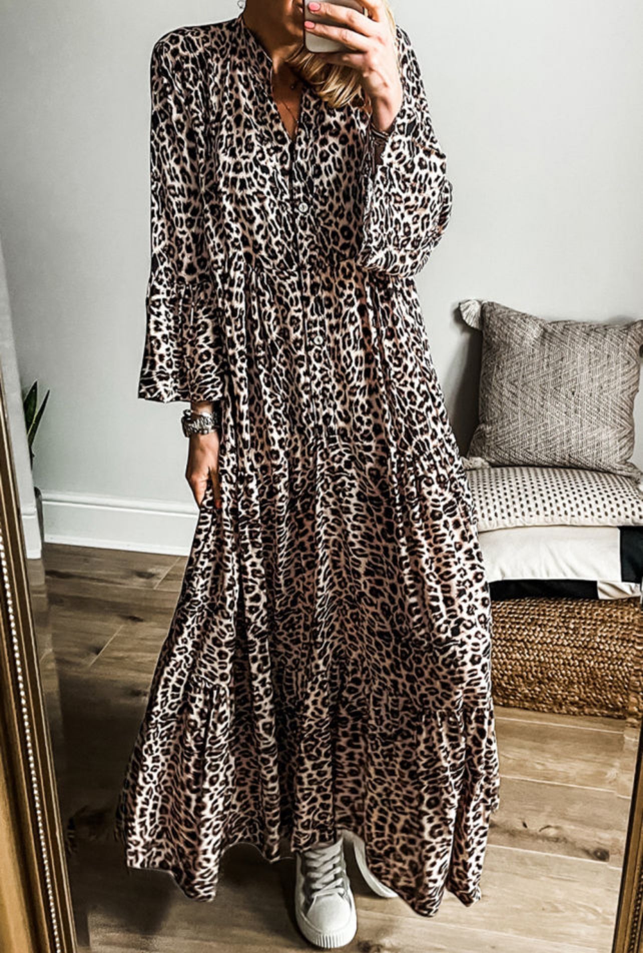 Cheetah Print Maxi Dress