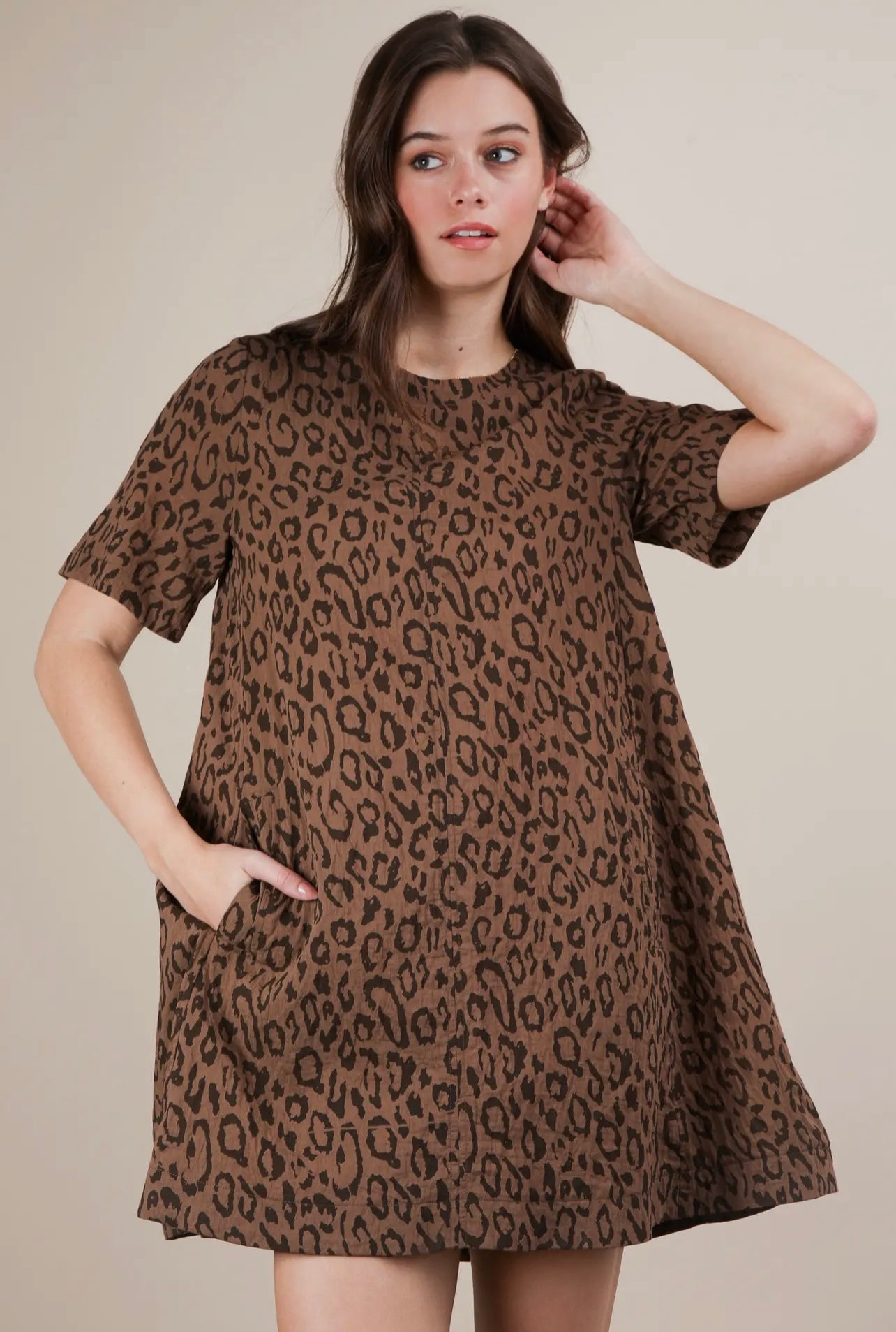 Leopard Print Mini Dress