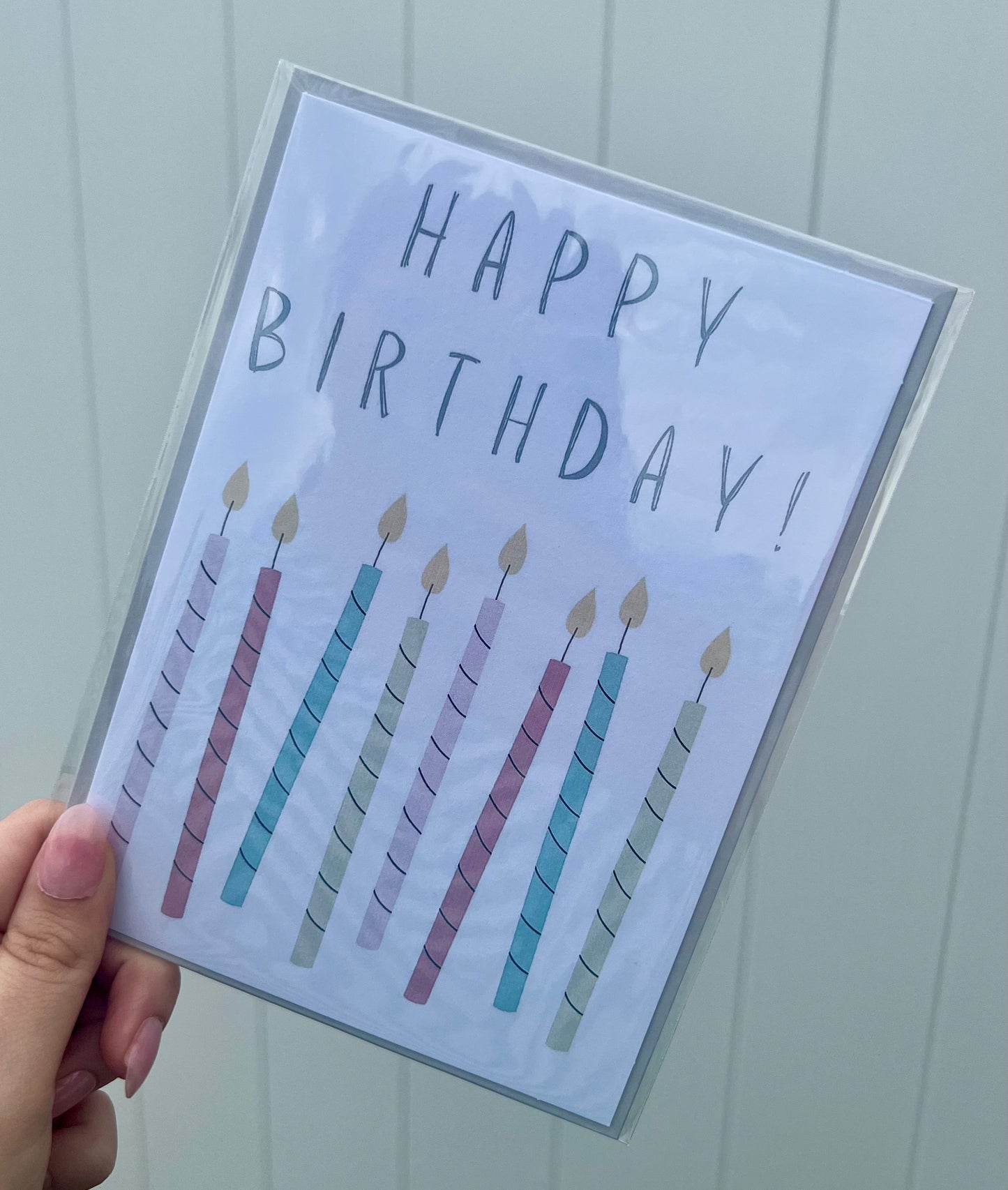 Happy Birthday Candles Greeting Card