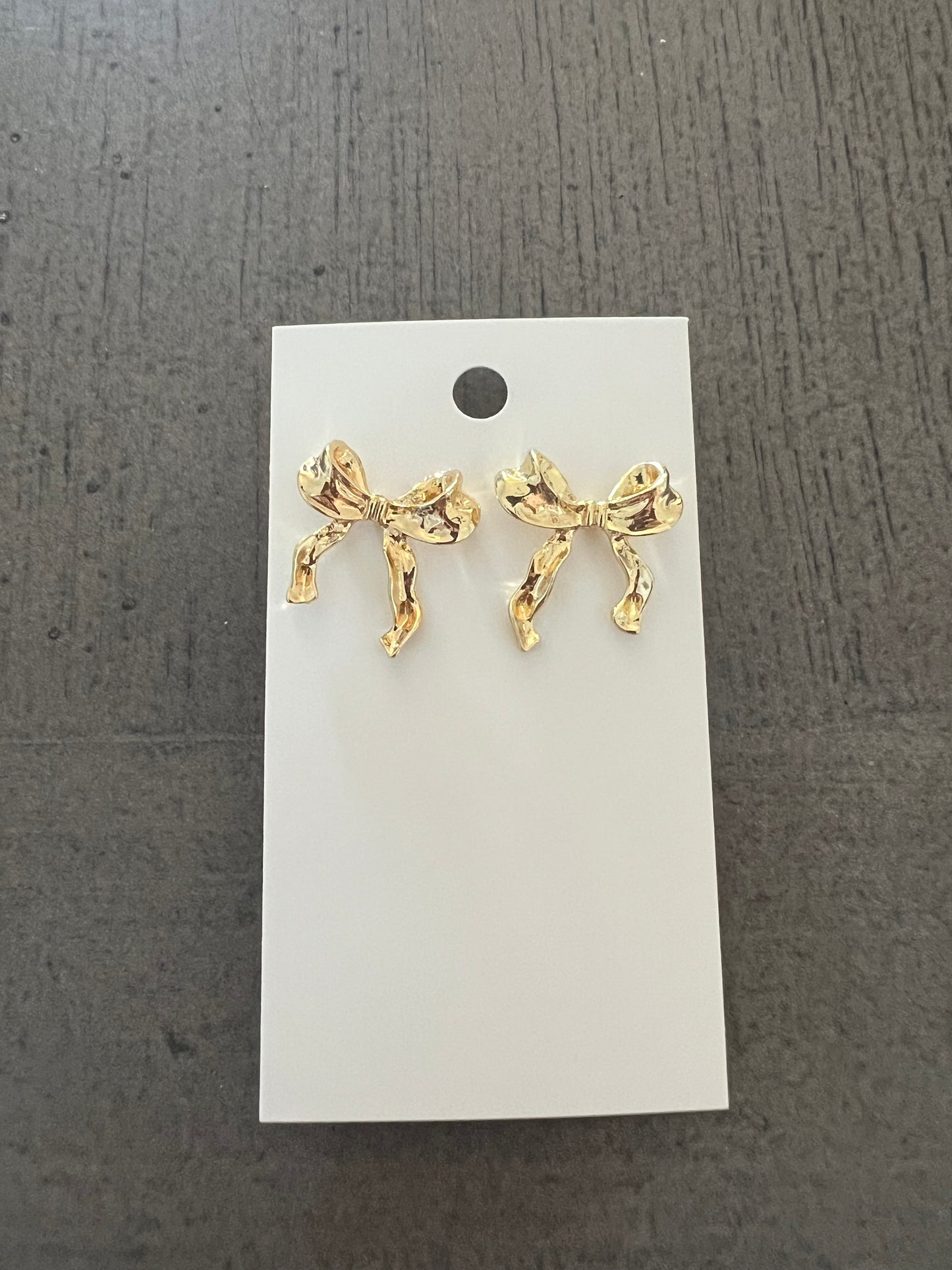 Gold Bow Earrings