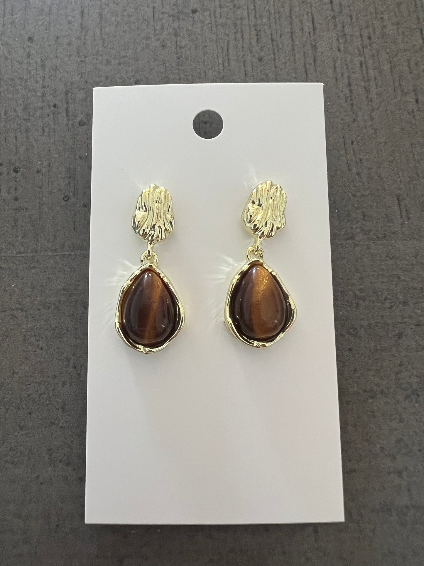 Brown Dangle Earring