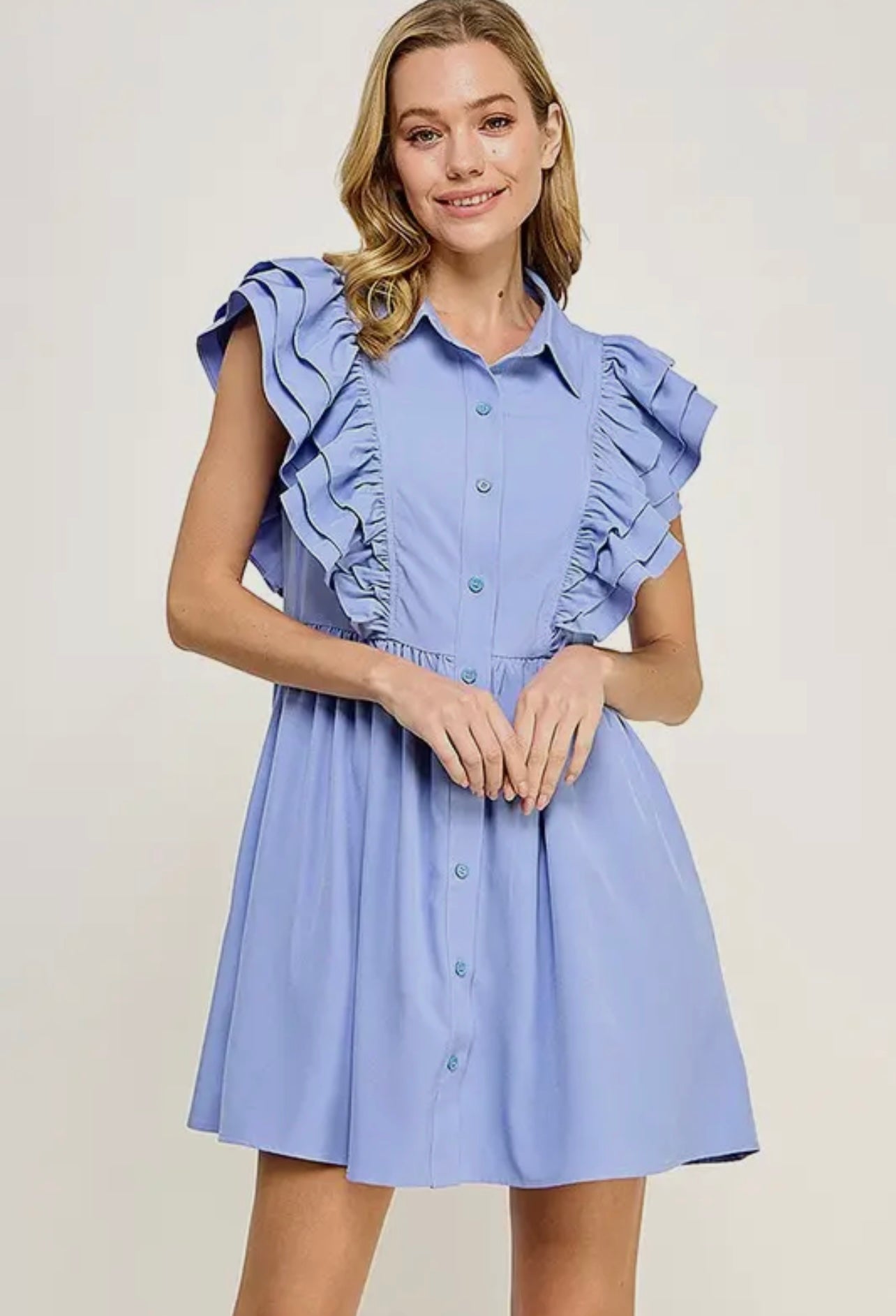 Periwinkle Ruffle Dress