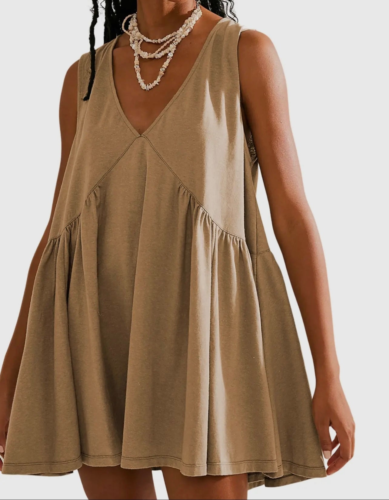 Taupe Sleeveless Dress
