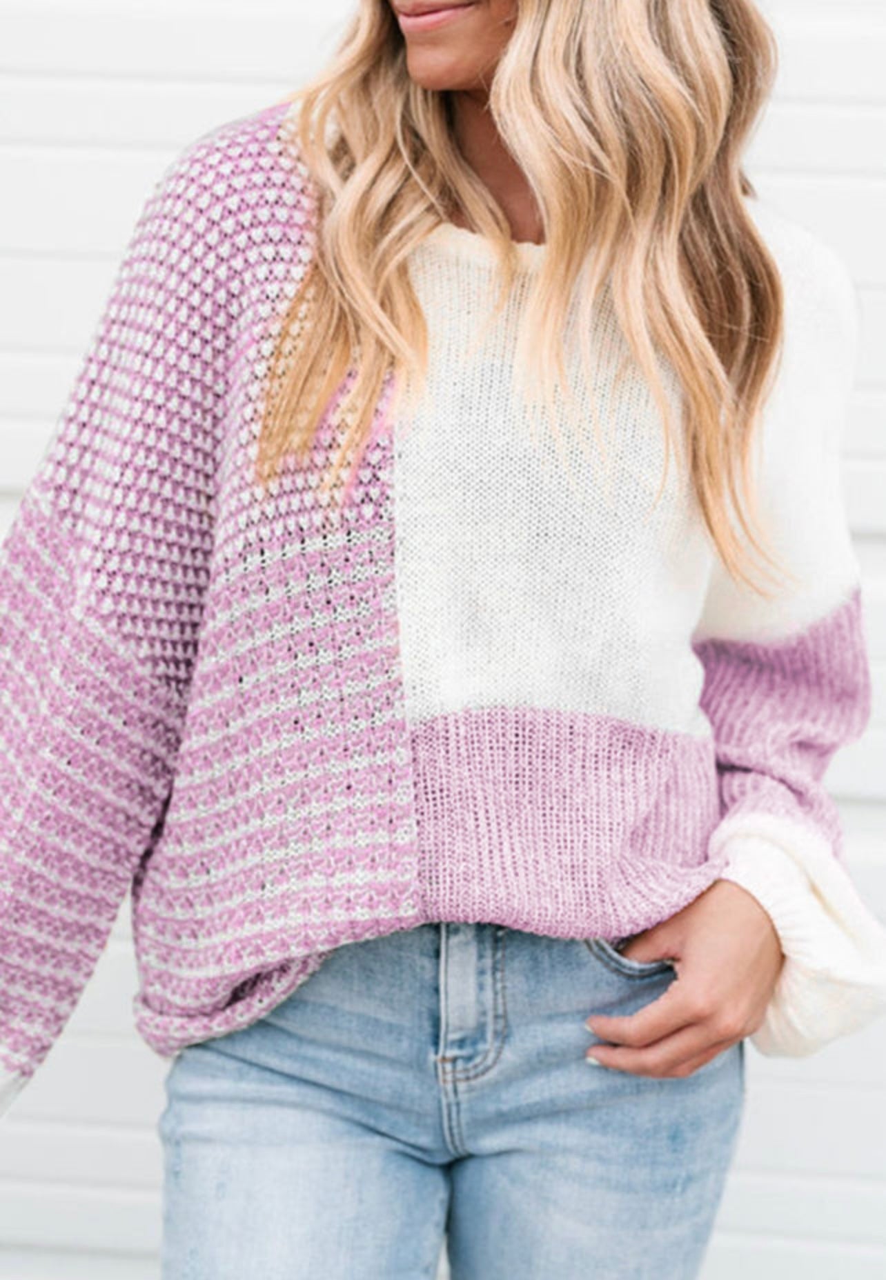 Pink Tie Back Sweater
