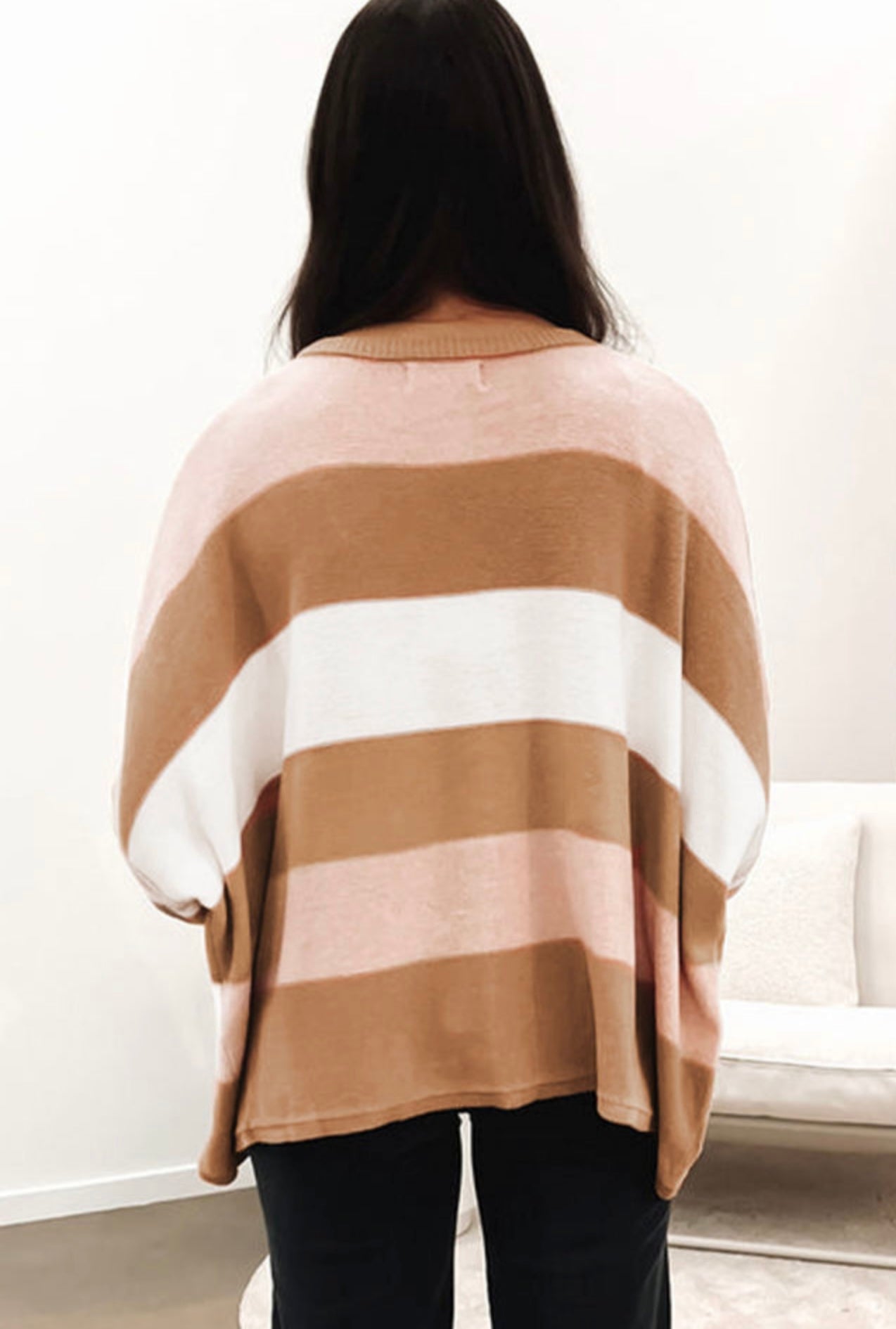 Pink & Brown Sweater