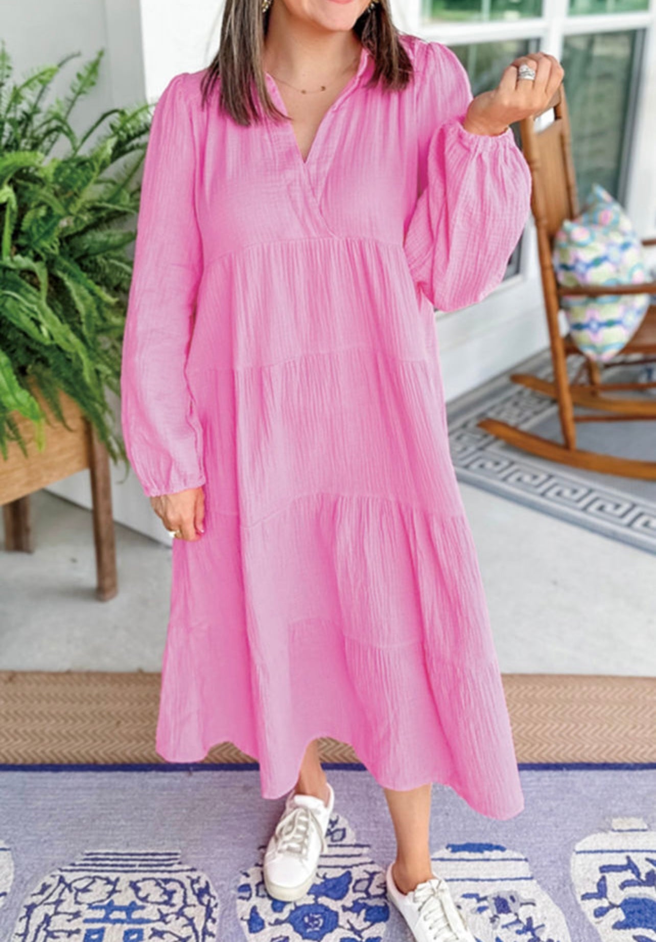 Pink Tiered Dress