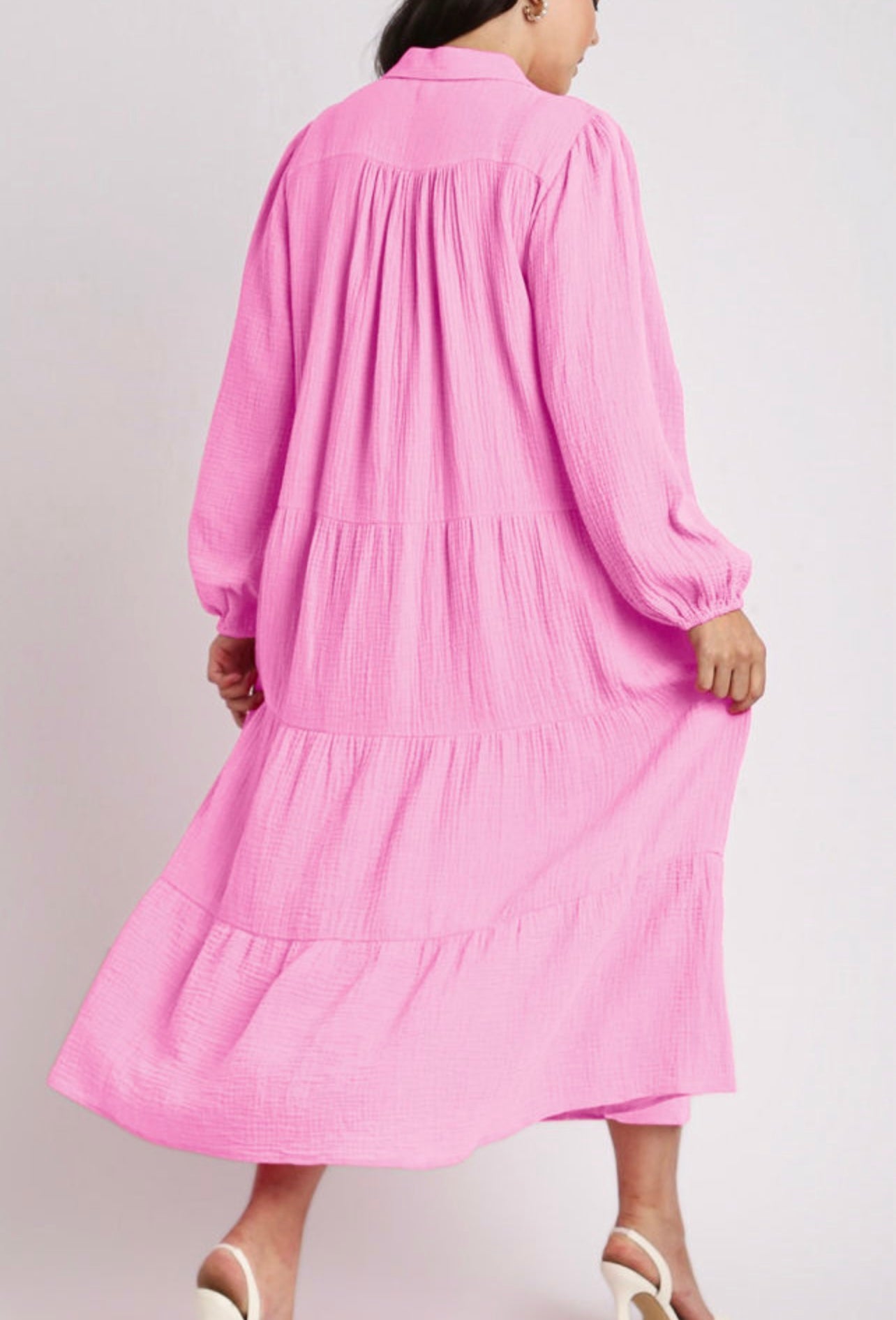 Pink Tiered Dress
