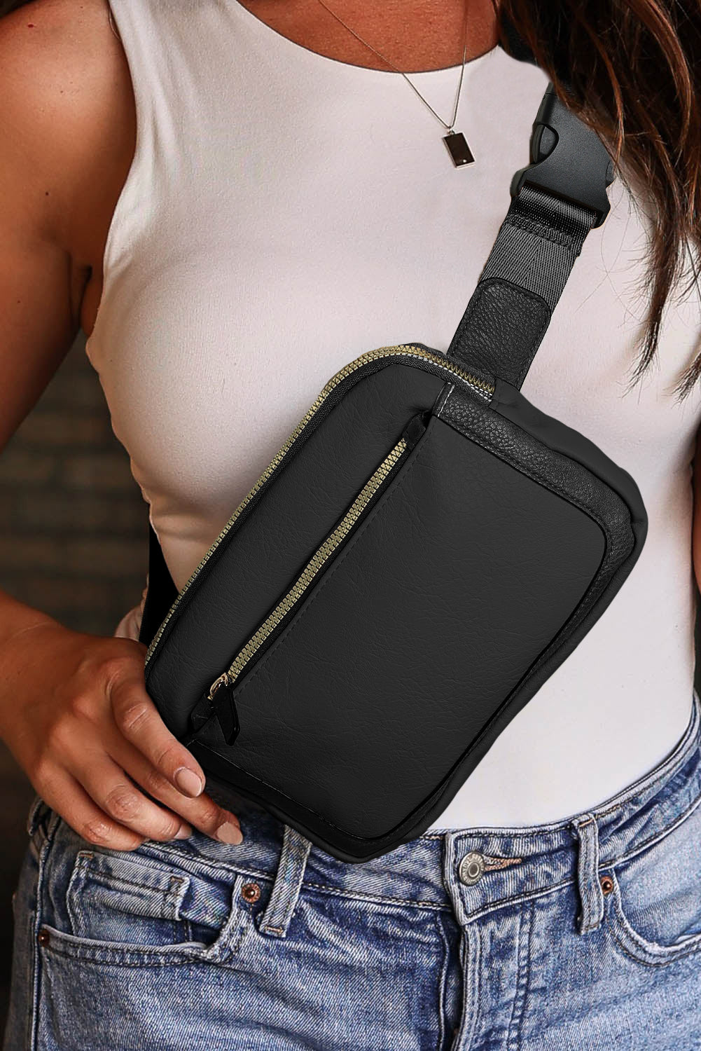 Athena Black Crossbody Bag