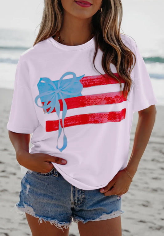 Pink American Flag Shirt