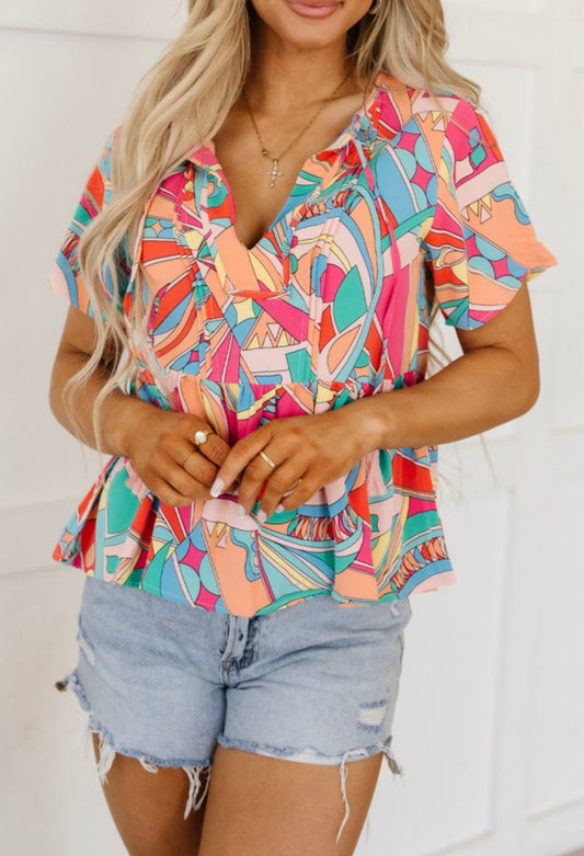 Multicolor Tassel Top