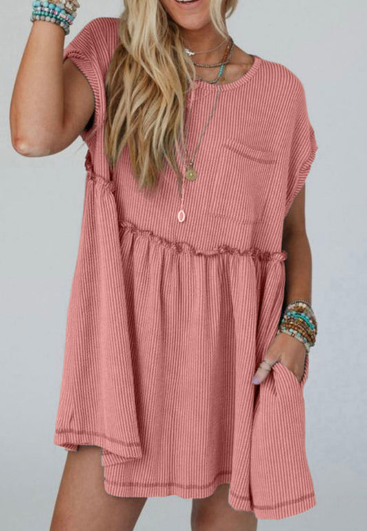 Dusty Pink Baby Doll Dress