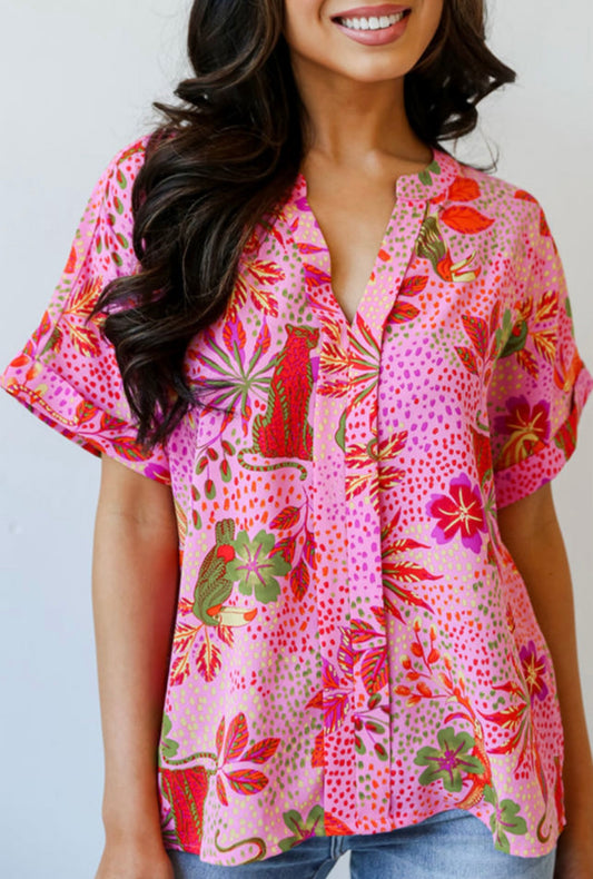 Pink Tucan Top