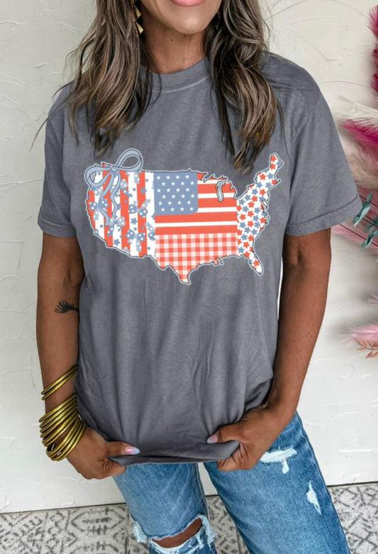 Gray Map Tee