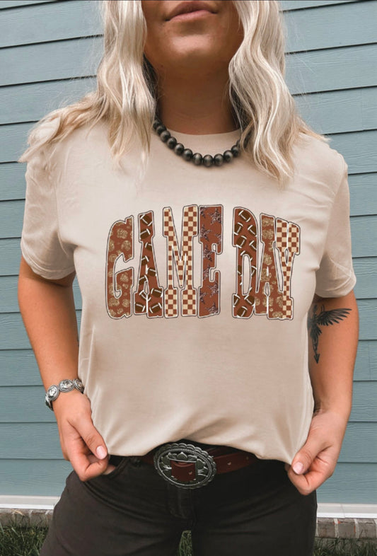 Gingham Game Day Tee