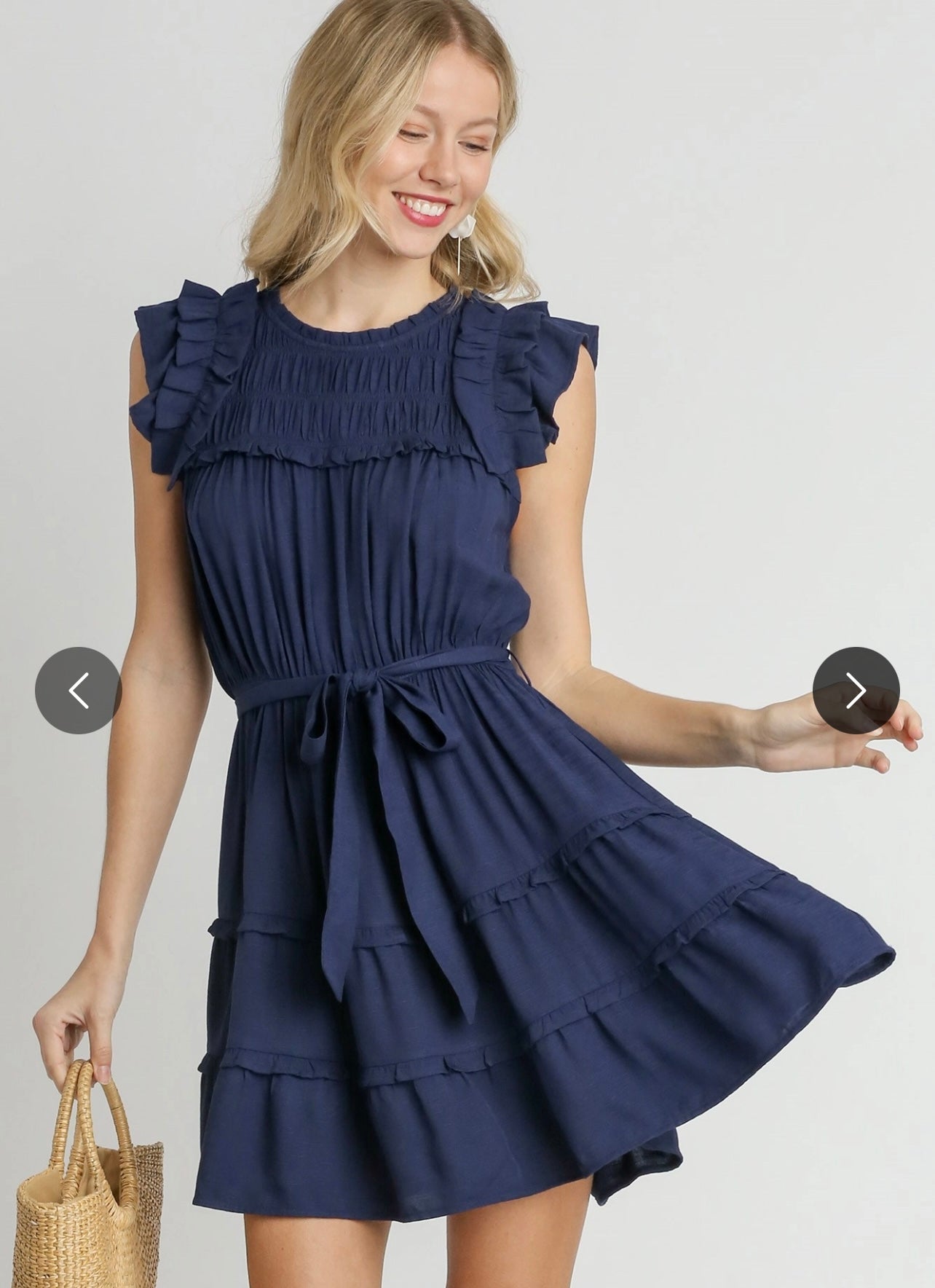Navy Tiered Dress