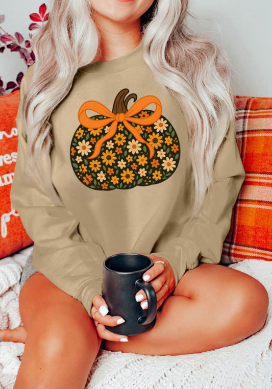 Daisy Pumpkin Sweatshirt