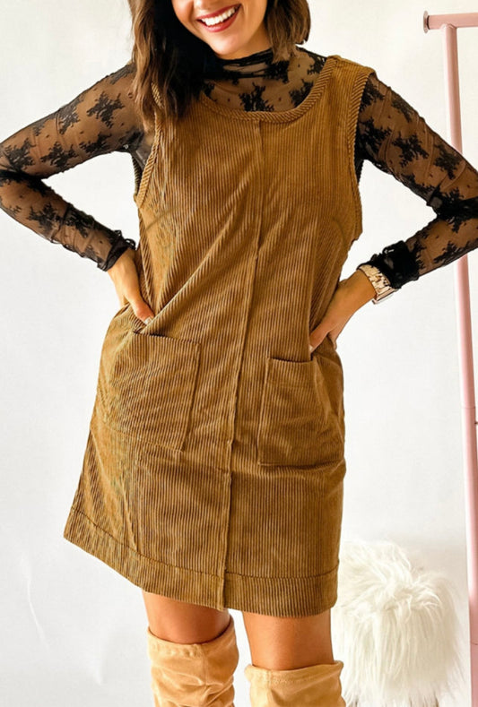 Mustard Corduroy Dress
