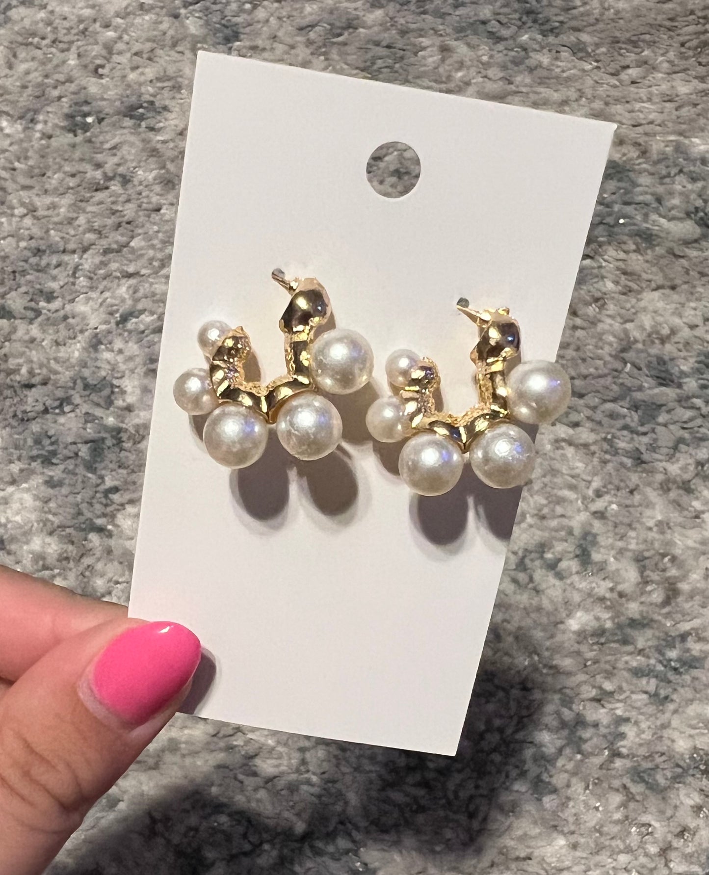 Pearl Hoop Earrings