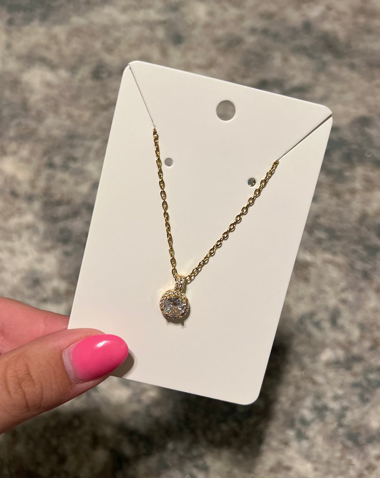 Emily Gold Round Necklace