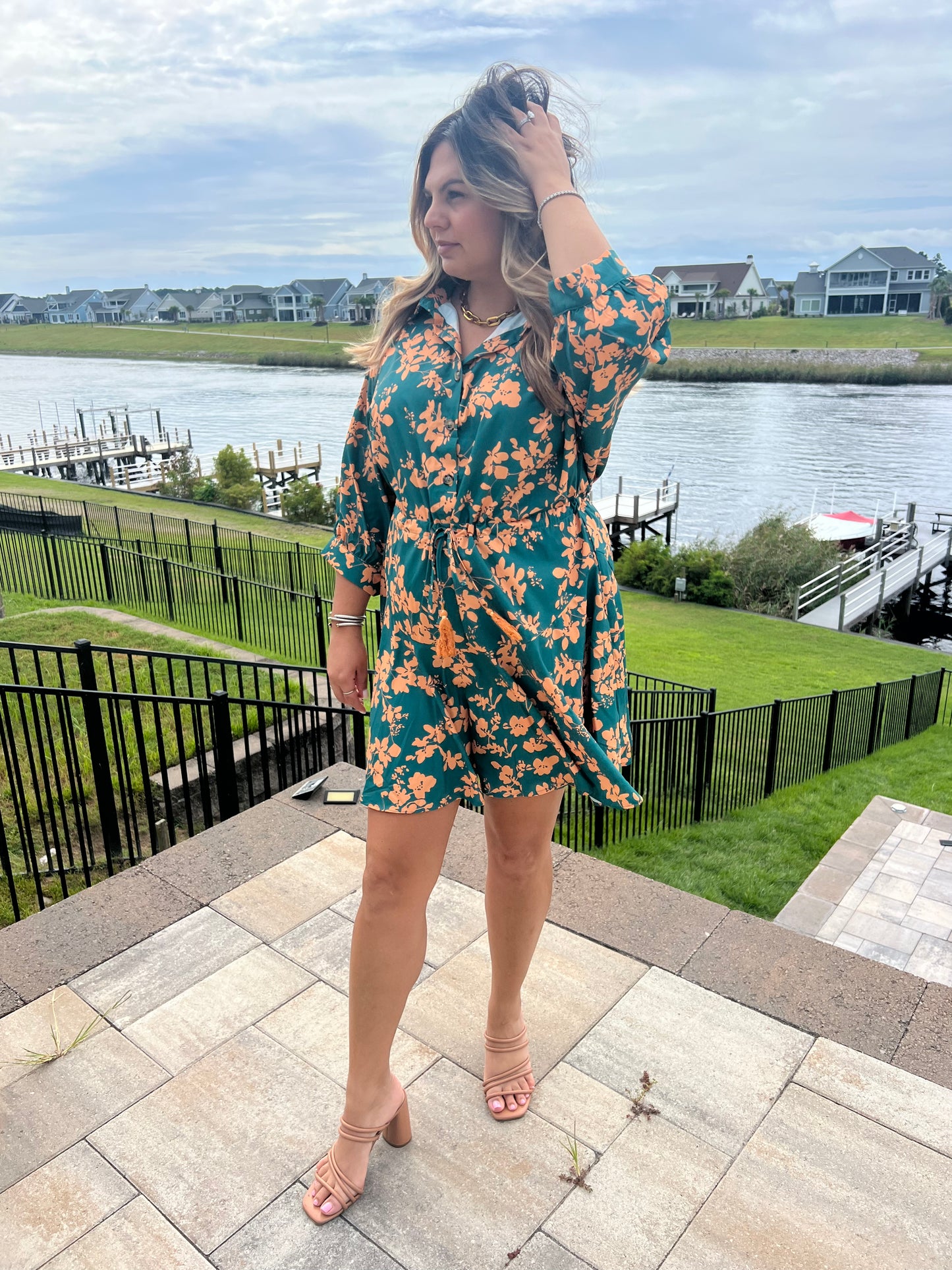 Brooke Green Flowy Dress