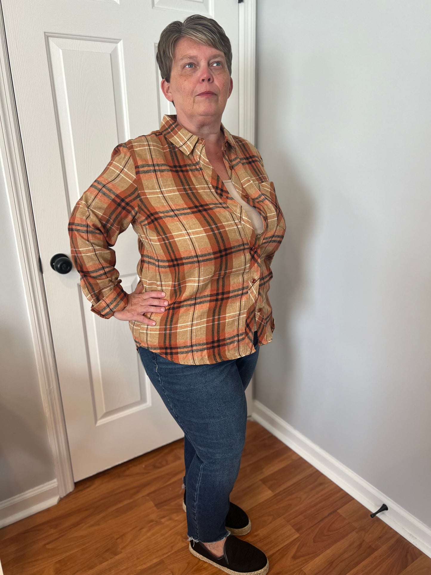 Sharon Flannel in Curves