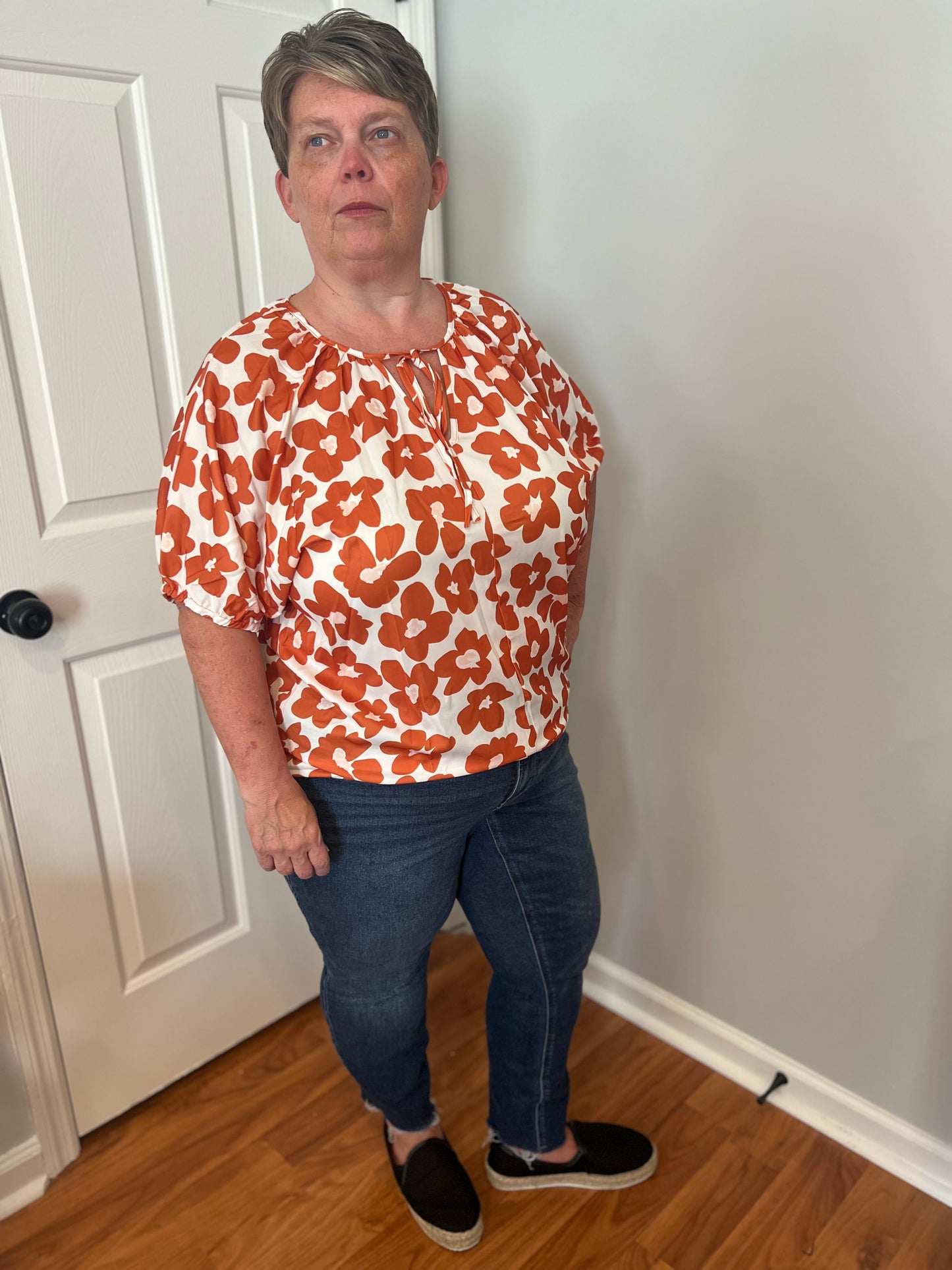 Mila Orange Floral Top