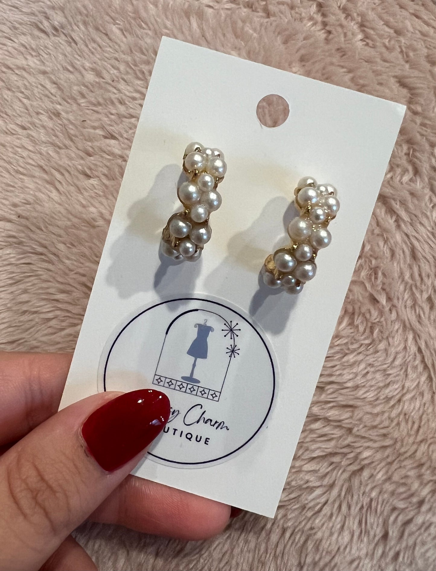 Gold Pearl Earrings