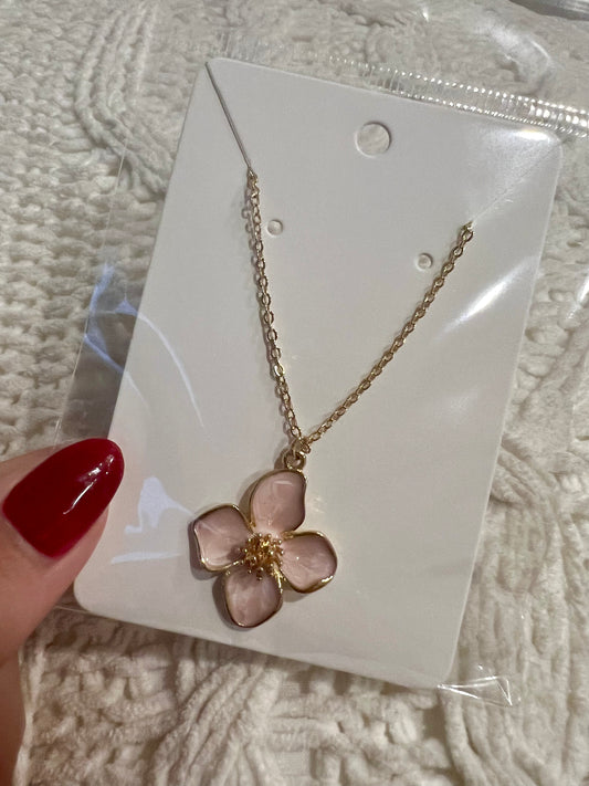 Pink Floral Necklace