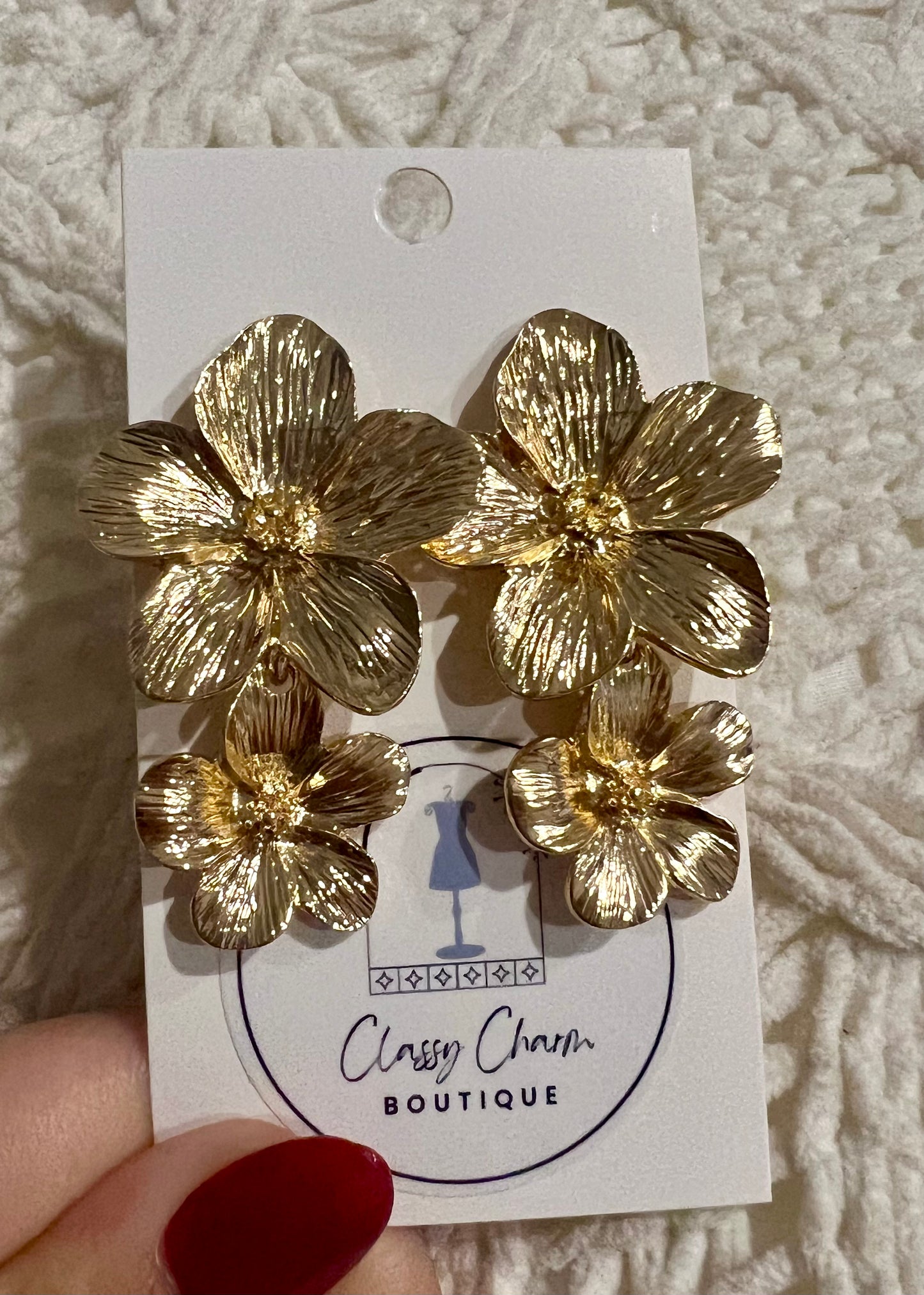 Double Stacked Floral Earrings