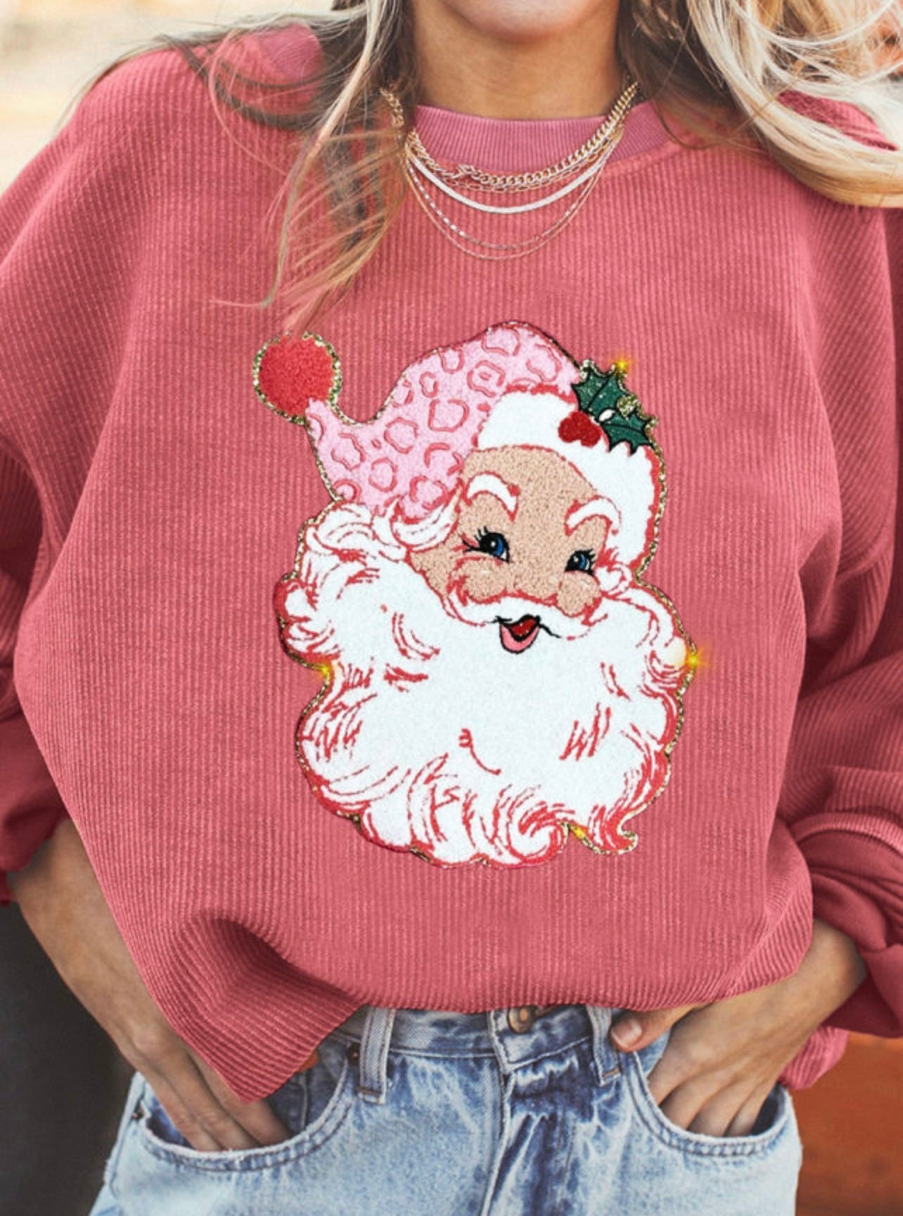 Pink Santa Claus Sweatshirt