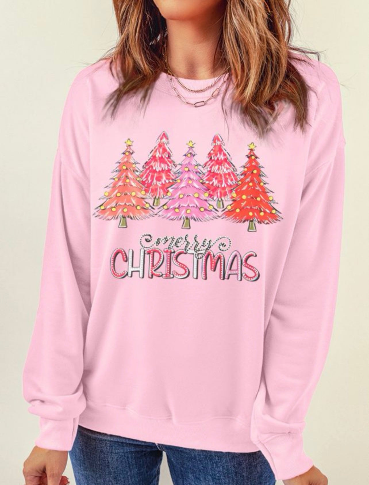 Pink Merry Christmas Sweatshirt